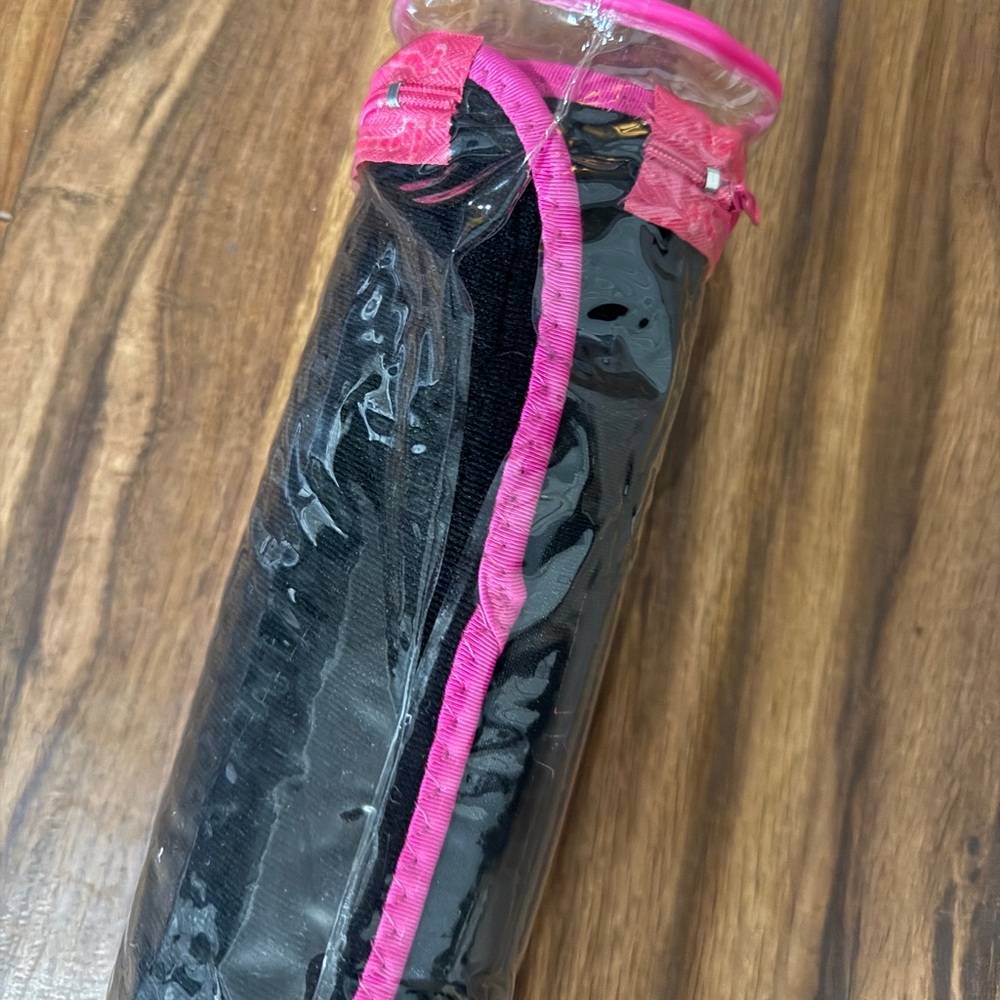10X Sweat Black and Pink Waist Trimmer Wrap - Picture 2 of 2